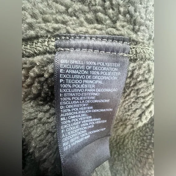 North Face Sweatshirt Mens Small Green Design 1/2 Zip Fleece Line E4 - Picture 5 of 8